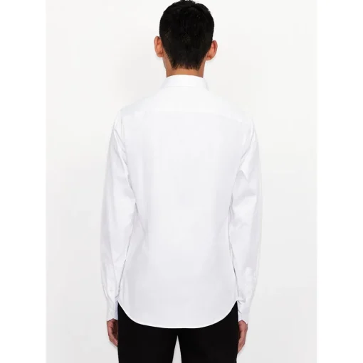 AX ARMANI Cotton Satin Shirt - White