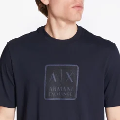 AX ARMANI Graphic Logo T-Shirt - Navy