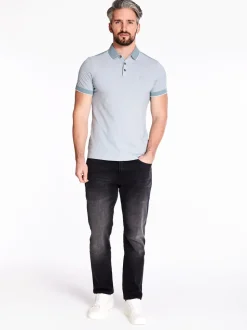 AX ARMANI Two Tone Tipped Polo - Grey