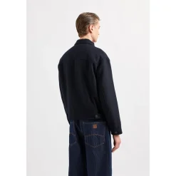AX ARMANI Wool Bomber Jacket - Navy