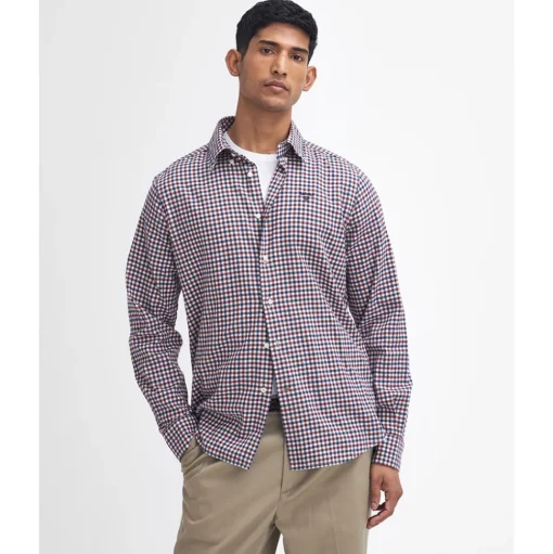 Barbour Finkle Tailored Gingham Shirt - Red