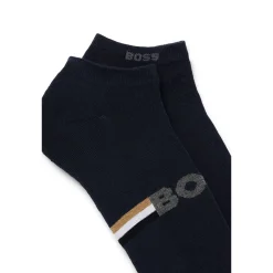 Boss 2 Pack Sneaker Socks - Blue