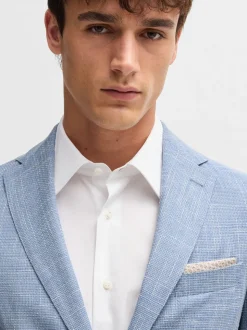 Boss C-Hanry Slim Fit Wool Blazer - Blue