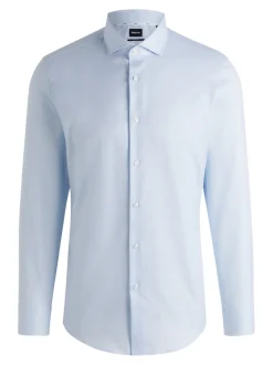 Boss H-Hank Spread Slim Fit Shirt - Light Blue