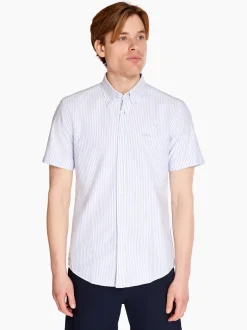 Boss H-Roan Stripe Shirt - Blue