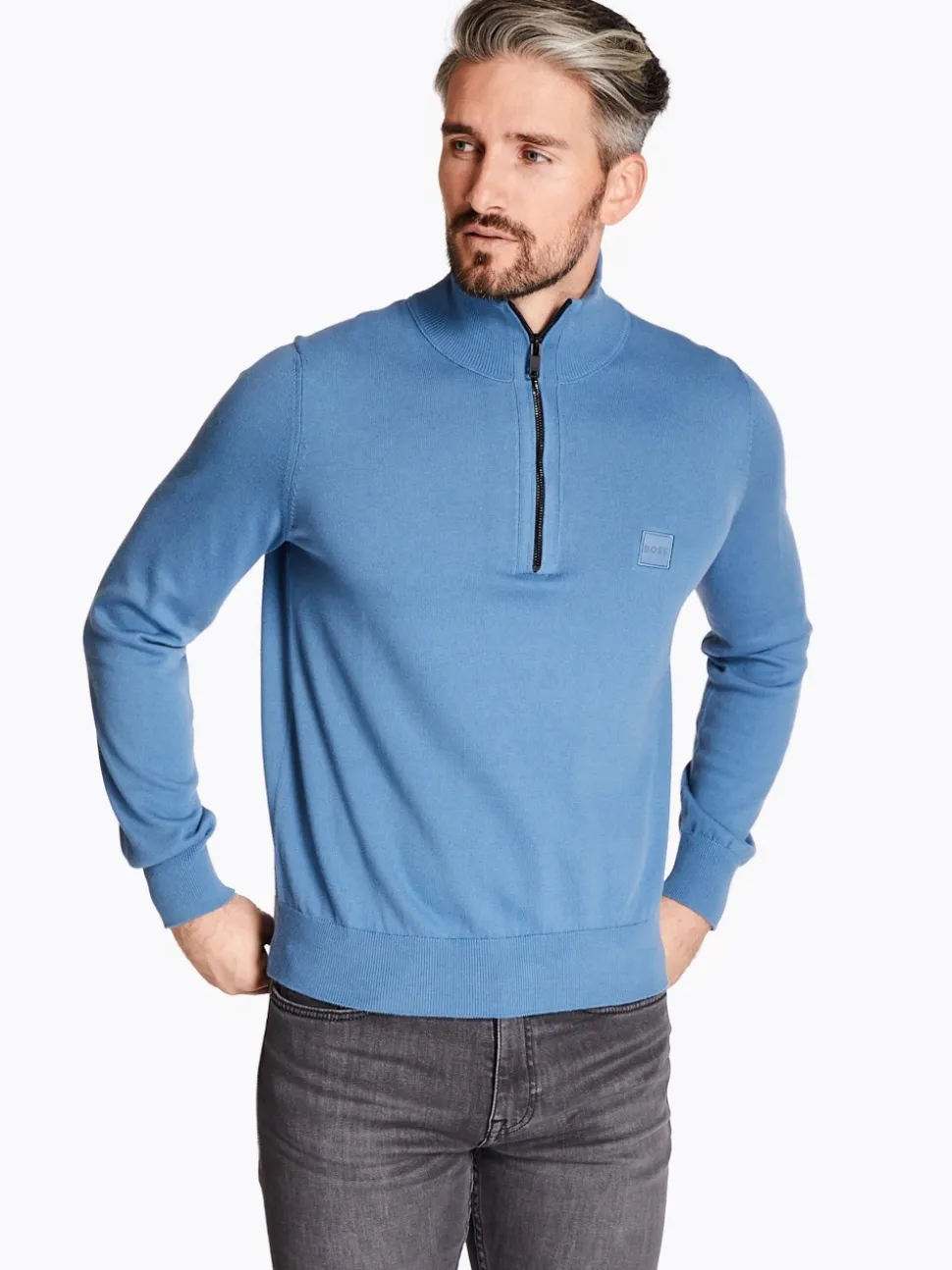 Boss Kanobix Half Zip - Blue