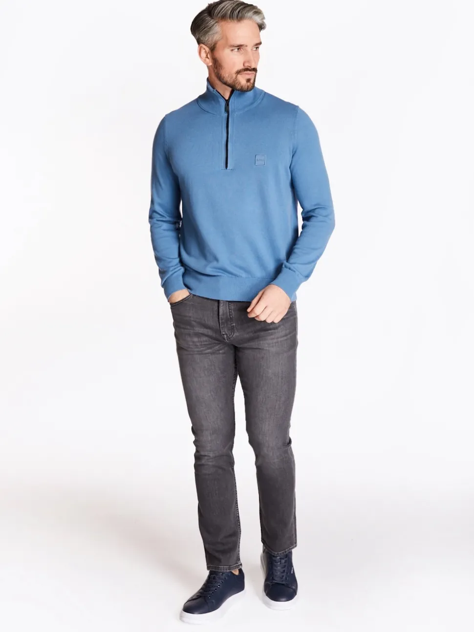 Boss Kanobix Half Zip - Blue