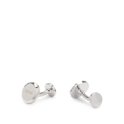 Boss Logo Cufflink - Silver
