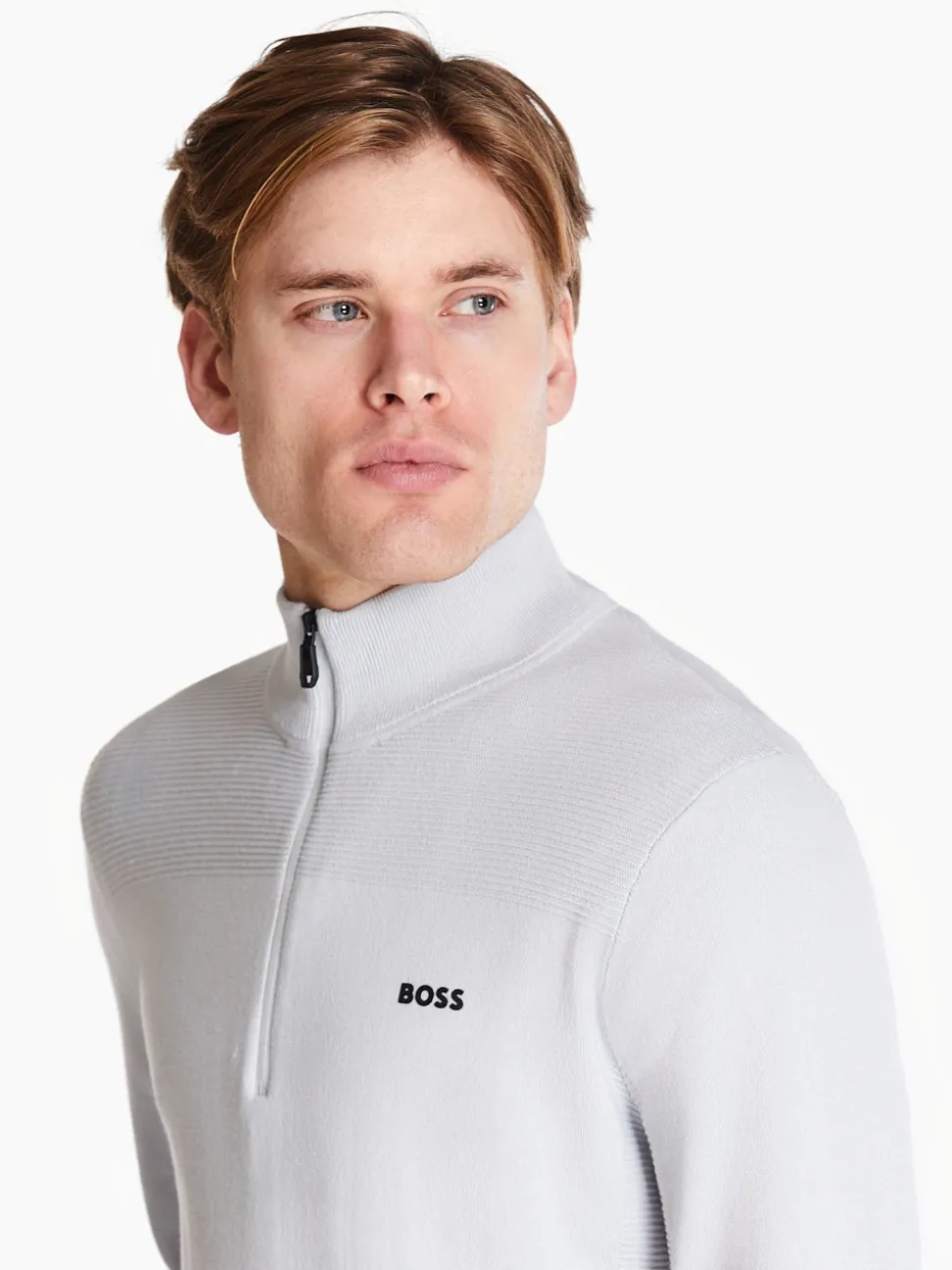 Boss Momentum X Quarter Zip - Grey