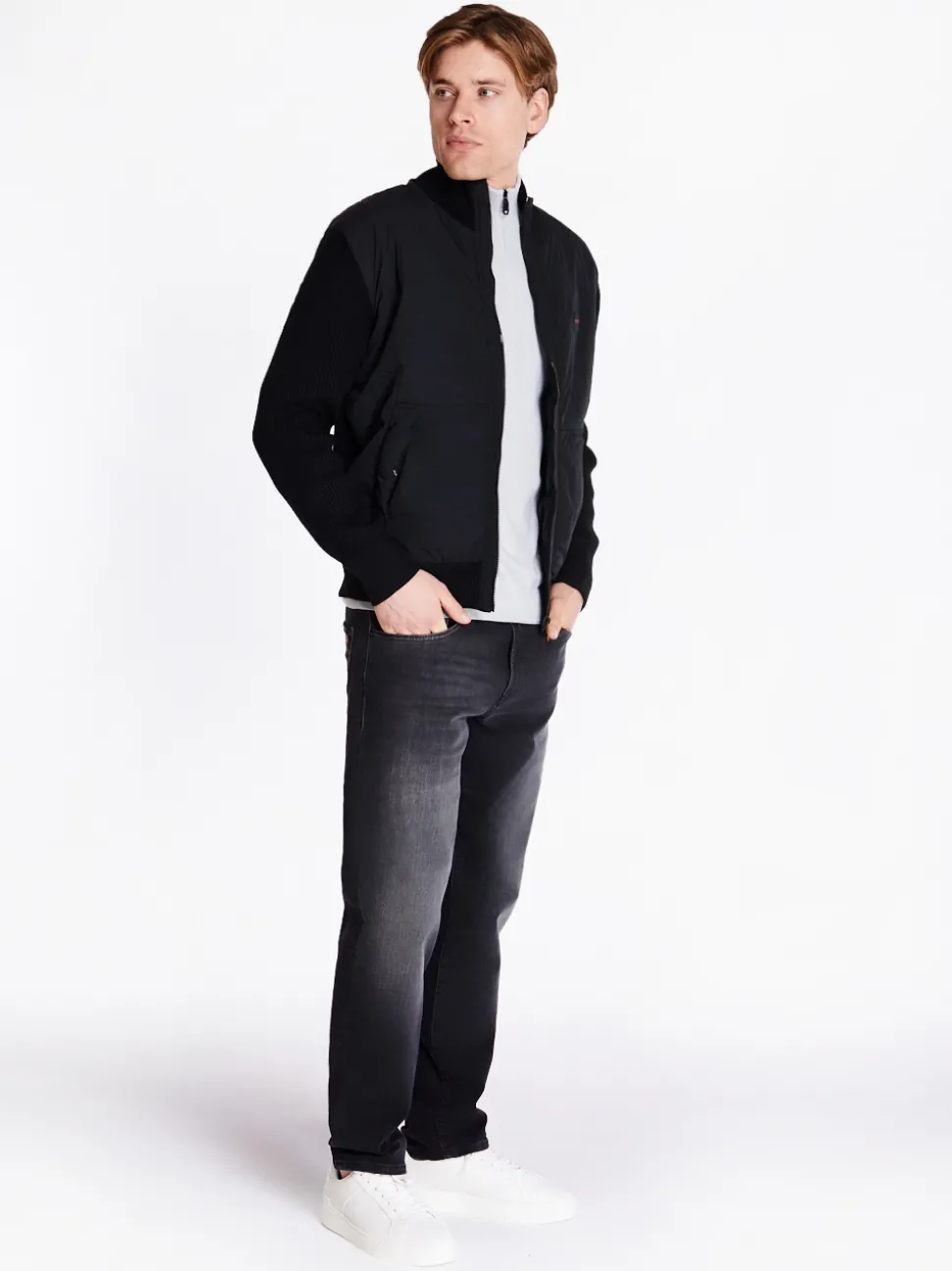 Boss Momentum X Quarter Zip - Grey