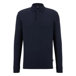 Boss Pado 30 Long Sleeve Polo - Dark Blue