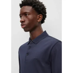 Boss Pado 30 Long Sleeve Polo - Dark Blue