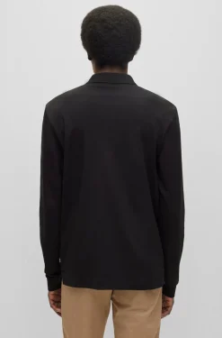 Boss Pado 30 Long Sleeve Polo - Black