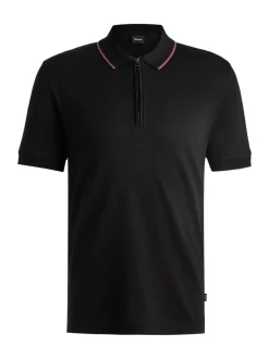 Boss Paras Zip Polo - Blue