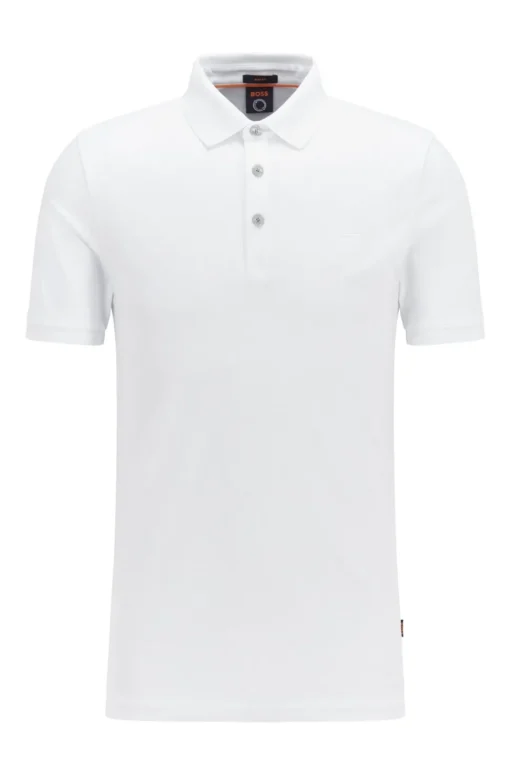Boss Passenger Slim Fit Polo - White