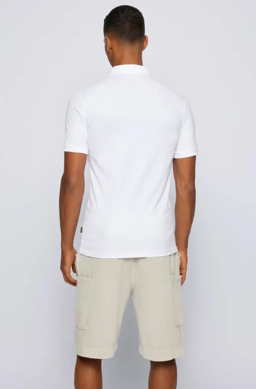 Boss Passenger Slim Fit Polo - White
