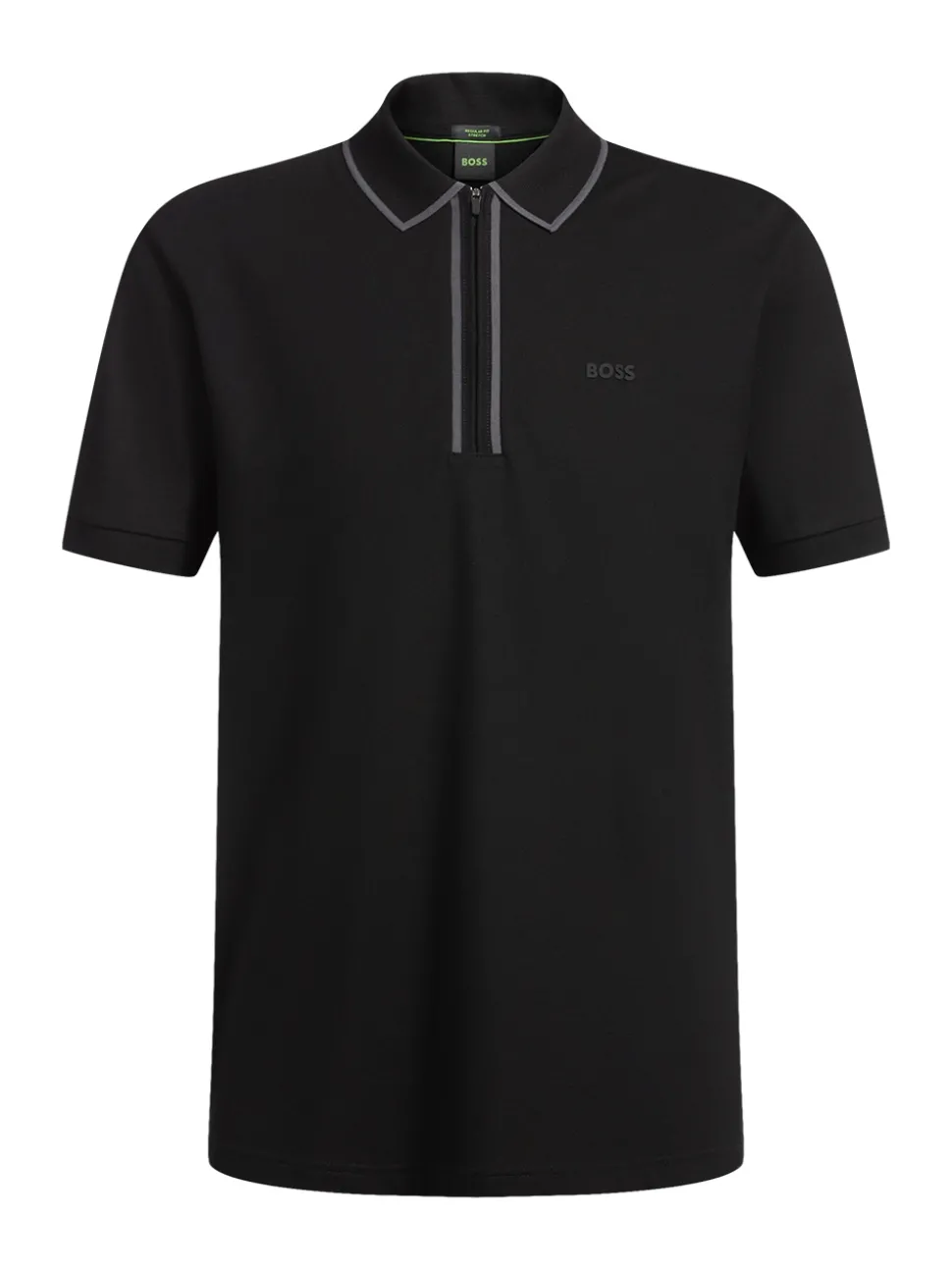Boss Philix Tape Zip Polo - Black