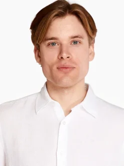 Boss Rash 2 100% Linen Shirt - White