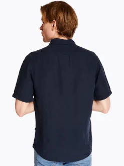 Boss Rash 2 100% Linen Shirt - Blue