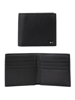 Boss Ray 8 Card Leather Wallet - Black
