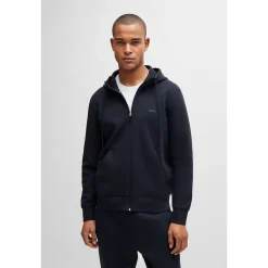 Boss Saggy Hooded Regular Fit Zip Through - Navy
