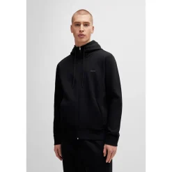 Boss Saggy Hooded Regular Fit Zip Through - Black