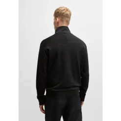 Boss Ze Corduroy Quarter Zip - Black