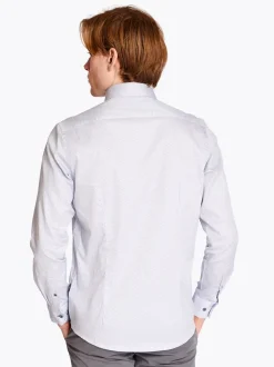 Bugatti Easy Care Geo Print Shirt - Blue