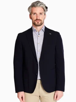 Bugatti Seersucker Blazer - Navy
