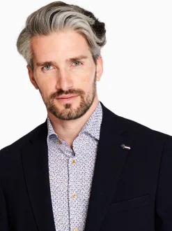 Bugatti Seersucker Blazer - Navy