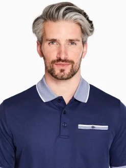 Bugatti Structured Polo Shirt - Blue