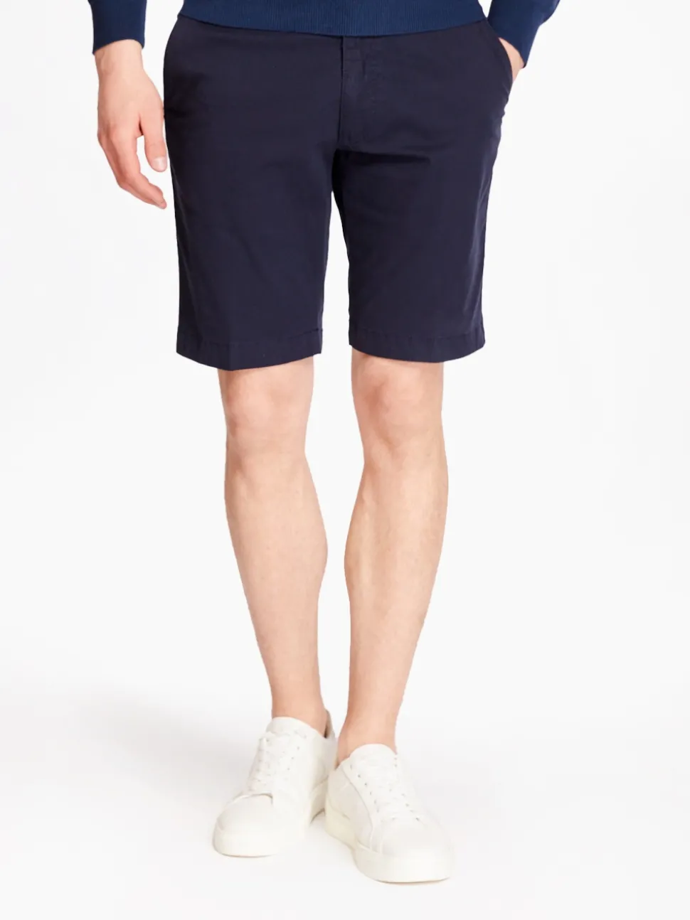 Bugatti Twill Tailored Shorts - Navy