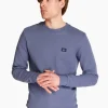 Calvin Klein Jeans Waffle Logo Long Sleeve T-Shirt - Grey