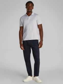 Calvin Klein Oxford Two Tone Polo - Silver