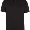 Calvin Klein Smooth Cotton Polo - Black