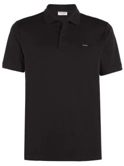Calvin Klein Smooth Cotton Polo - Black