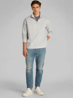 Calvin Klein Tech Interlock Quarter Zip - Grey