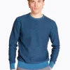 Calvin Klein Two Tone Honeycomb Sweater - Blue