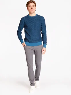 Calvin Klein Two Tone Honeycomb Sweater - Blue