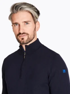 Club 1879 Leinster Quarter Zip Knit - Navy