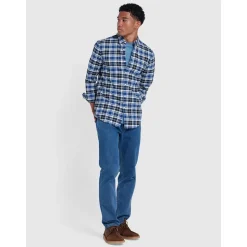 Farah Brewer Check Shirt - Blue