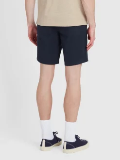 Farah Hawk Stretch Twill Chino Shorts - Navy