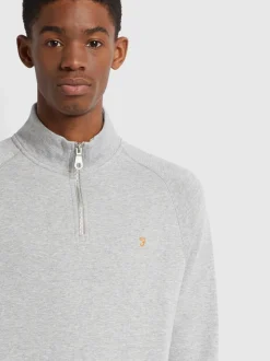 Farah Jim Half Zip Sweat - Grey