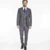 Herbie Frogg Wool Check 3 Piece - Blue