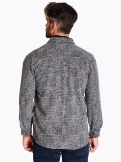 Marco Capelli Carriso Knitted Wool Check Overshirt - Navy