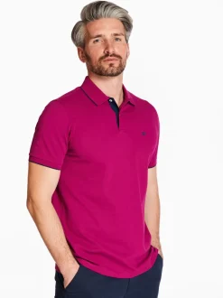 Marco Capelli Contrast Collar Polo - Red