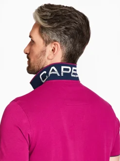 Marco Capelli Contrast Collar Polo - Red