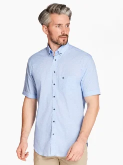 Marco Capelli Cotton Dobby Print - Blue