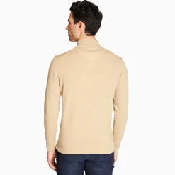 Marco Capelli Cotton Half Zip Knit - Stone