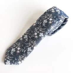 Marco Capelli Flower Tie 7cm - Blue